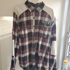 Harley Davidson plaid button up shirt